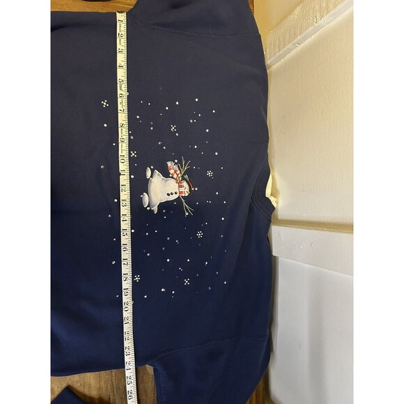 Vintage Morning Sun Cottage Grandma Core Christmas Sweatshirt Sz Large Snowman - Picture 5 of 7